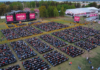 Celebró sus 80 años con un espectáculo multitudinario y un impactante show de drones en Sunchales